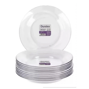 Jogo De Pratos Duralex Transparente Liso 24Un