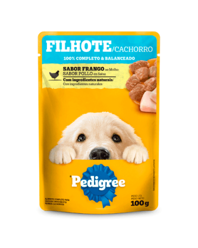 Pedigree Sachê Cães Filhotes Frango Ao Molho - 100g